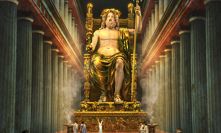 Fil:Finished statue of zeus at olympia.jpg